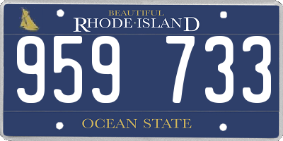 RI license plate 959733