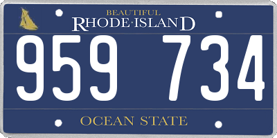 RI license plate 959734