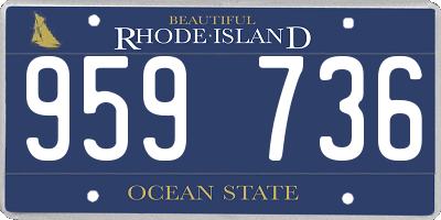 RI license plate 959736