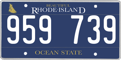 RI license plate 959739