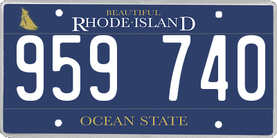 RI license plate 959740