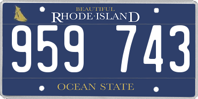 RI license plate 959743