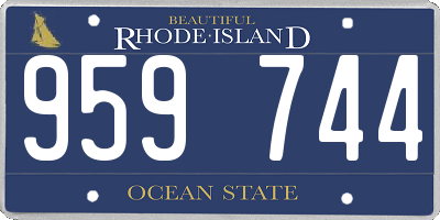 RI license plate 959744