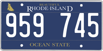 RI license plate 959745