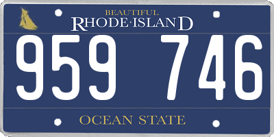 RI license plate 959746