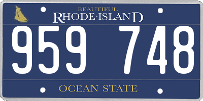 RI license plate 959748