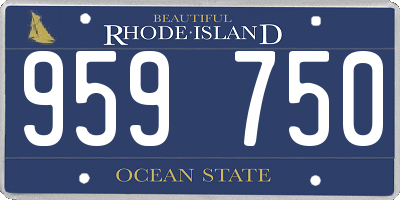 RI license plate 959750