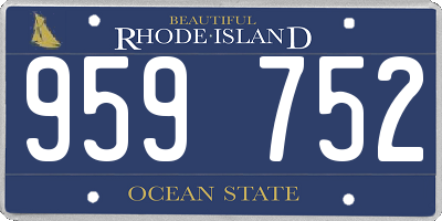 RI license plate 959752