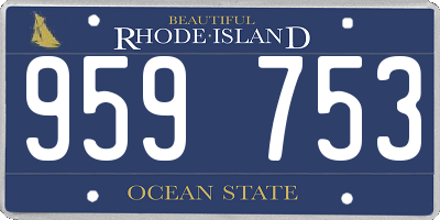 RI license plate 959753