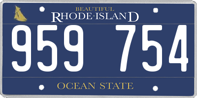 RI license plate 959754