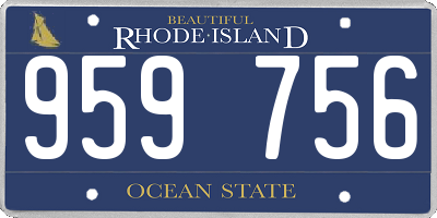 RI license plate 959756