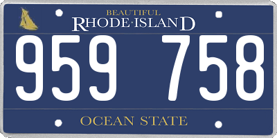 RI license plate 959758