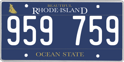 RI license plate 959759
