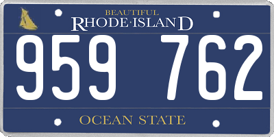 RI license plate 959762