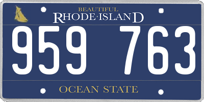RI license plate 959763