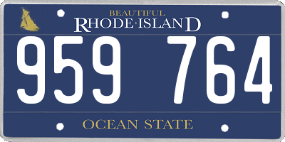 RI license plate 959764