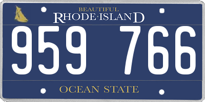 RI license plate 959766