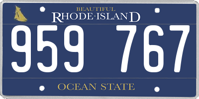 RI license plate 959767