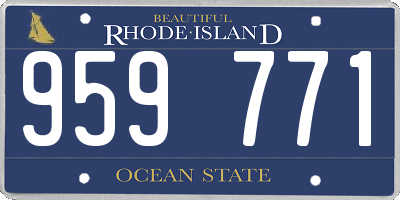 RI license plate 959771