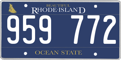 RI license plate 959772