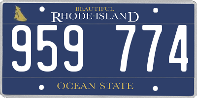 RI license plate 959774
