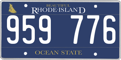 RI license plate 959776