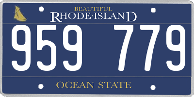 RI license plate 959779