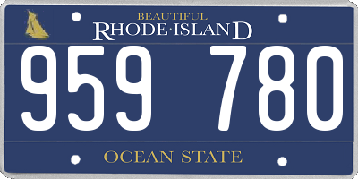 RI license plate 959780
