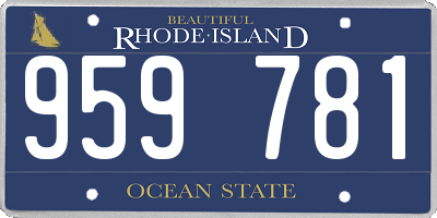 RI license plate 959781