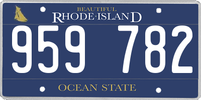 RI license plate 959782