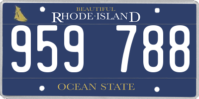 RI license plate 959788