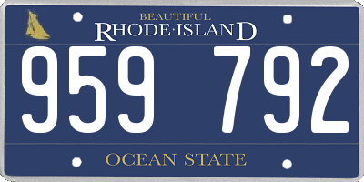 RI license plate 959792
