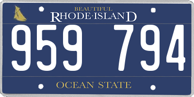 RI license plate 959794