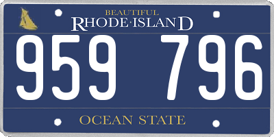 RI license plate 959796