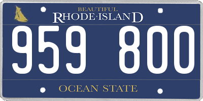 RI license plate 959800