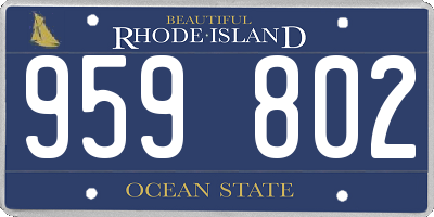RI license plate 959802