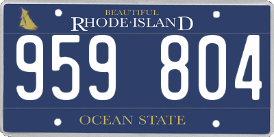 RI license plate 959804