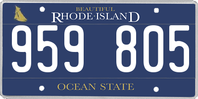 RI license plate 959805