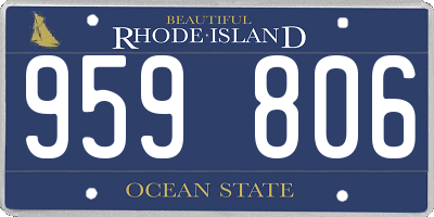 RI license plate 959806