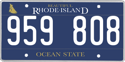 RI license plate 959808
