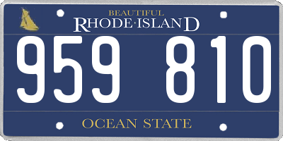 RI license plate 959810