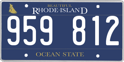 RI license plate 959812