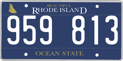 RI license plate 959813