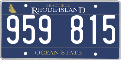 RI license plate 959815