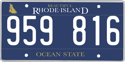 RI license plate 959816
