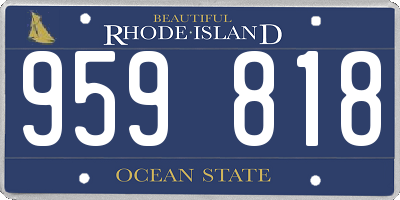 RI license plate 959818