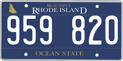 RI license plate 959820