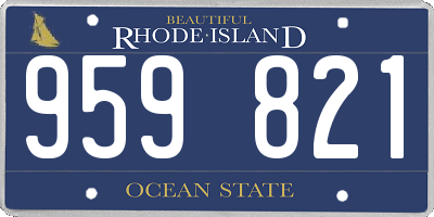 RI license plate 959821
