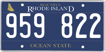 RI license plate 959822