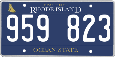 RI license plate 959823